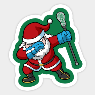 Lacrosse Lax Dabbing Santa Claus Christmas Sticker